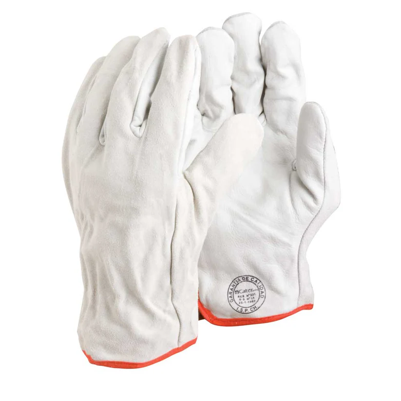 guante cabritilla sin forro gris