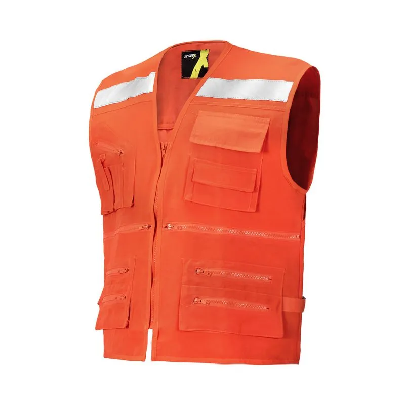 chaleco geólogo poplin naranjo con reflectante chaleco geólogo poplin naranjo con reflectante