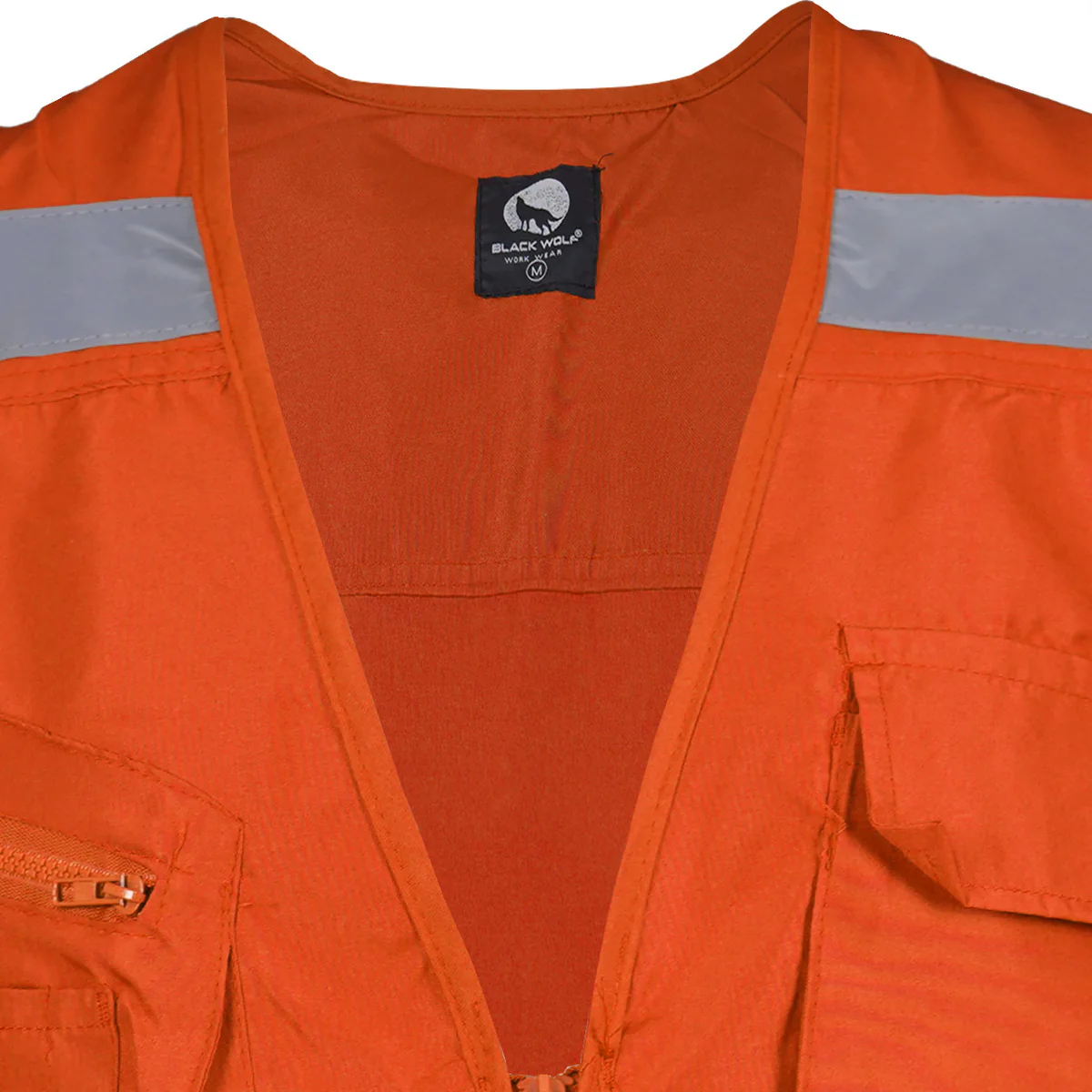 chaleco geólogo poplin con reflectante | naranjo chaleco geólogo poplin con reflectante | naranjo