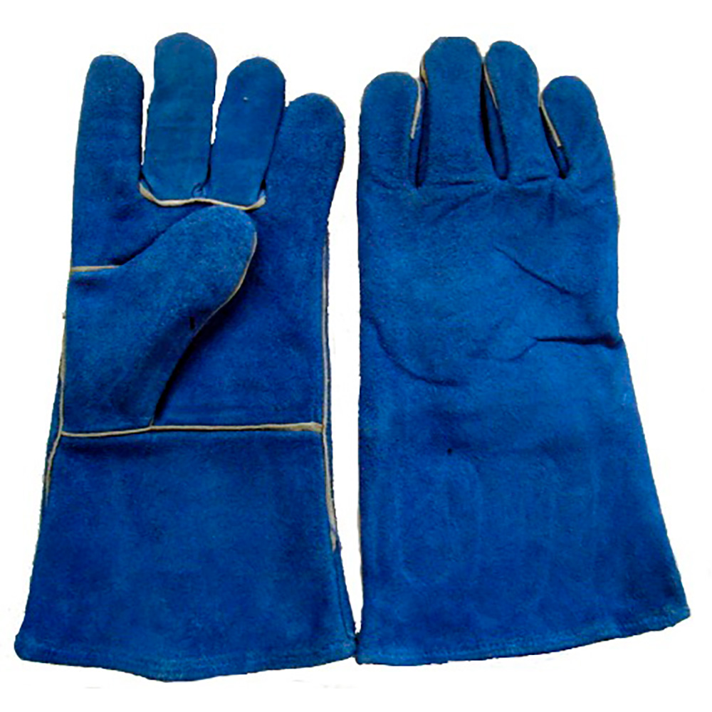 guante soldador azul con reforzamiento palma