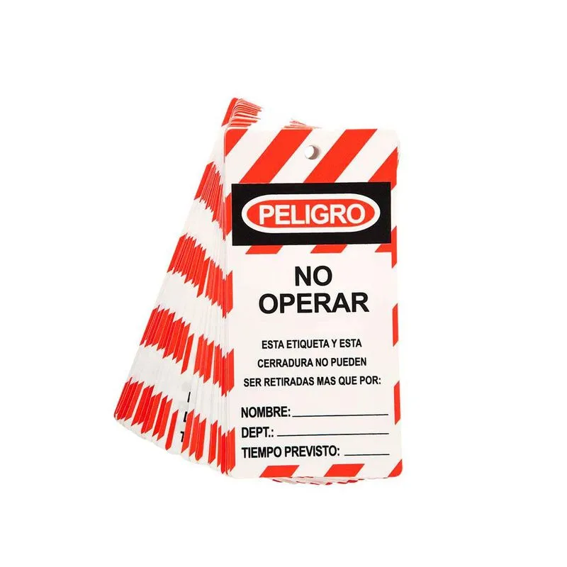 tarjeta bloqueo peligro no operar (25 unid)